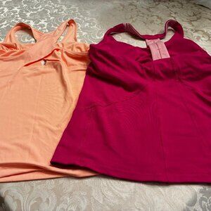 2 Avia work out tops w/built in bra/shelf - Never Worn - SZ L